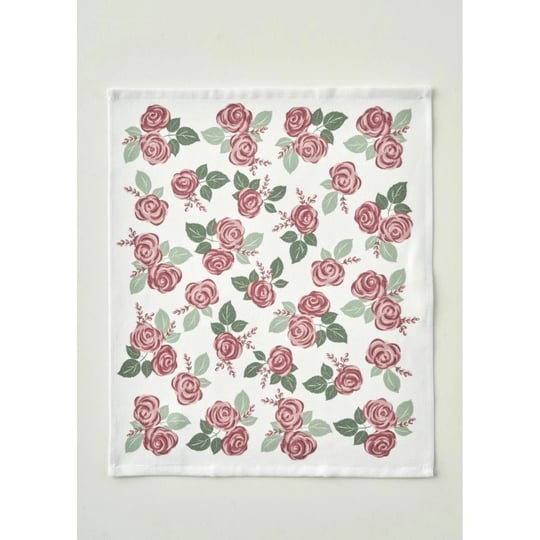Bella Maison Rose Pamuklu Baskılı Kurulama Bezi 2li Krem (40x50 Cm) Krem