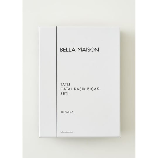 Bella Maison Siena 18 Parça Tatlı Çatal Kaşık Bıçak Seti Silver Silver