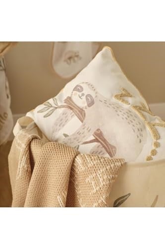 BELLA MAISON Sloth Hayvan Baskılı%70 Pamuk%30 Polyester Oyuncak Sepeti, Çok Renkli, 36x40 cm