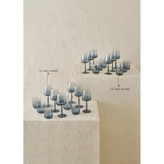 Bella Maison Soft Bardak-kadeh Seti 24lü Mavi