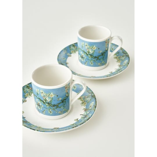 Bella Maison Van Gogh Almond Blossom 2li Kahve Fincanı Seti Turkuaz (90 Cc) Mavi