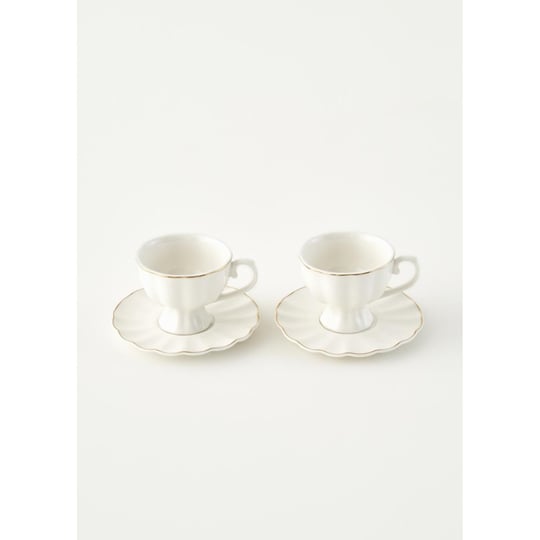 Bella Maison Victoria New Bone 6lı Kahve Fincanı Seti Gold (110 Cc)