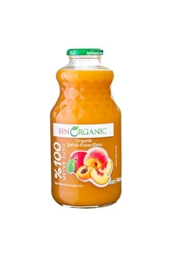 Ben Organic%100 Organik Şeftali Kayısı Elma Suyu 6 X 946 Ml