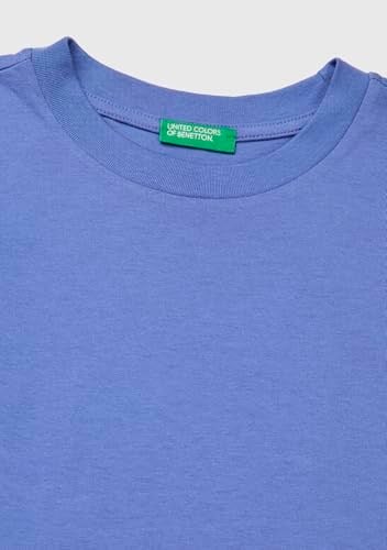 Benetton Erkek Çocuk Beyaz Baskılı Bisiklet Yaka Kısa Kollu T-Shirt