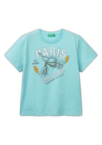 Benetton Erkek Çocuk Ekru Grafik Baskılı T-Shirt