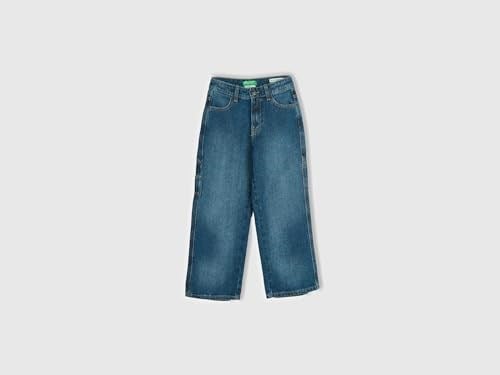 Benetton Erkek Çocuk Lacivert Tek Kargo Cepli Denim Pantolon