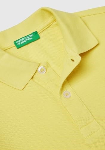 Benetton Erkek Çocuk Sarı Logolu Pike Polo T-Shirt