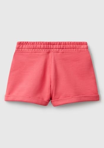 Benetton Kız Çocuk Fuşya Logolu Sweat Şort