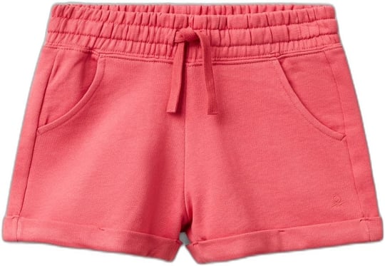 Benetton Kız Çocuk Fuşya Logolu Sweat Şort