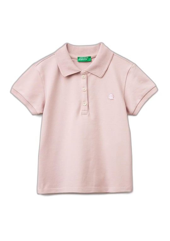 Benetton Kız Çocuk Pembe Logolu Pike Polo T-Shirt - Seçenekler: 2 Yıl, 5 Yıl, 4 Yıl