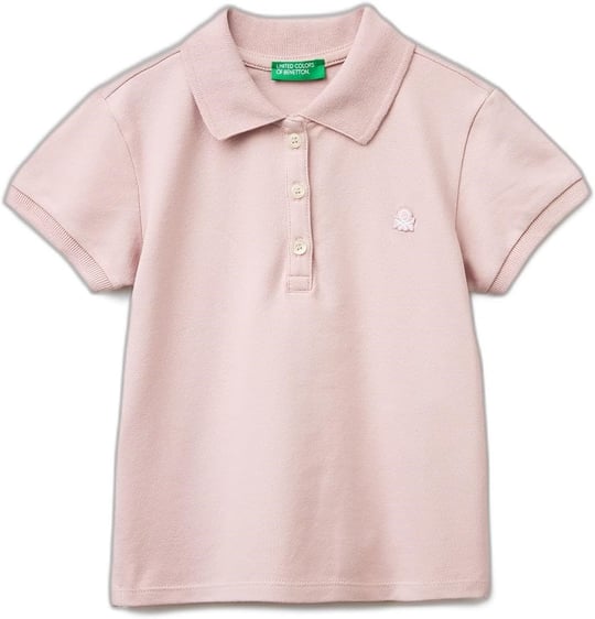 Benetton Kız Çocuk Pembe Logolu Pike Polo T-Shirt - Seçenekler: 2 Yıl, 5 Yıl, 4 Yıl