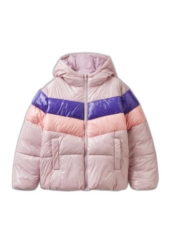 Benetton Kız Çocuk Pembe Parlak Pufa Mont