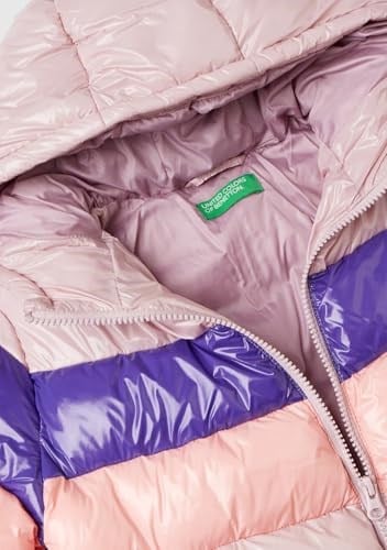 Benetton Kız Çocuk Pembe Parlak Pufa Mont