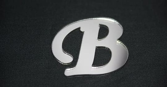 Benim Marifetlerim - B Harfi Gümüş Aynalı Pleksi 4 cm