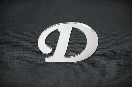 Benim Marifetlerim - D Harfi Gümüş Aynalı Pleksi 4 cm