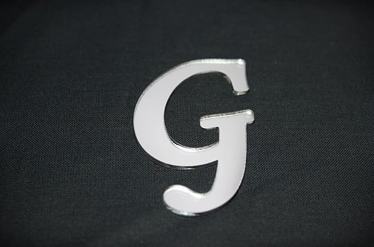 Benim Marifetlerim - G Harfi Gümüş Aynalı Pleksi 4 cm