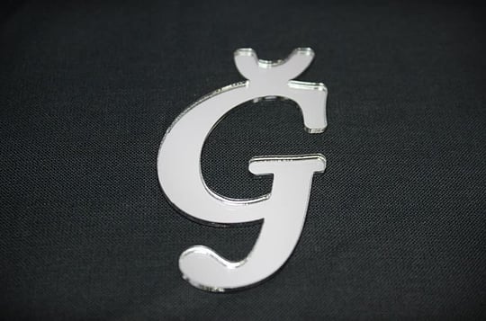 Benim Marifetlerim - Ğ Harfi Gümüş Pleksi 4 cm