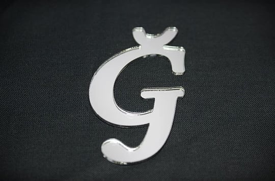 Benim Marifetlerim - Ğ Harfi Gümüş Pleksi 4 cm