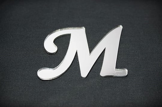 Benim Marifetlerim - M Harfi Gümüş Pleksi 4 cm