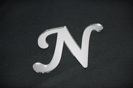 Benim Marifetlerim - N Harfi Gümüş Pleksi 4 cm