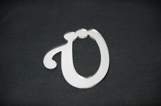 Benim Marifetlerim - Ü Harfi Gümüş Pleksi 4 cm