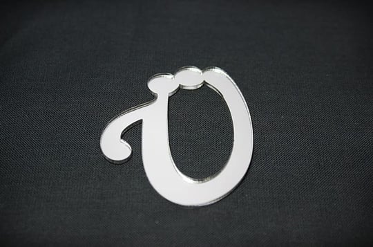 Benim Marifetlerim - Ü Harfi Gümüş Pleksi 4 cm