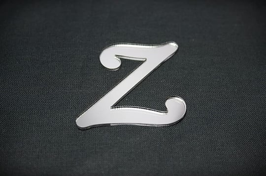 Benim Marifetlerim - Z Harfi Gümüş Pleksi 4 cm