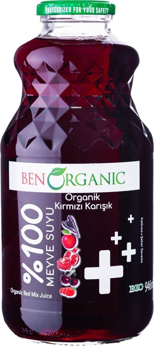 BenOrganic Kırmızı Meyveler 946 ml Cam Şişe