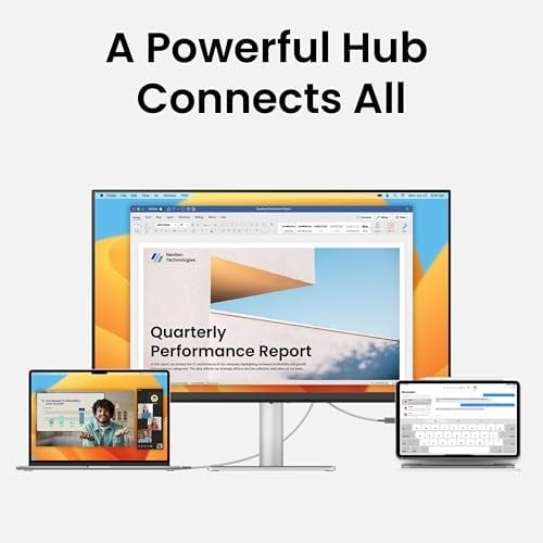 BenQ MacBook Pro/Air için MA320U 32 inç 4K 3840x2160 ekran, 90 W USB-C, Mac renk eşleştirme, Macte parlaklık ve ses kontrolü, ayarlanabilir ayak, P3 renk gamı.