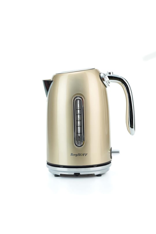 BergHOFF Gem Metallic 1.7 Litre Su Isıtıcısı – 2200 W, Paslanmaz Çelik Gövde | Gold