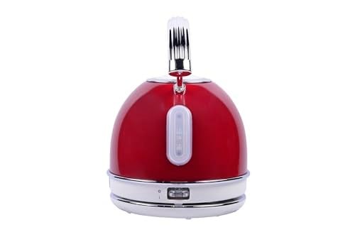 Berghoff GEM RETRO 1.7 Litre Kırmızı Yuvarlak Su Isıtıcısı (Kırmızı)