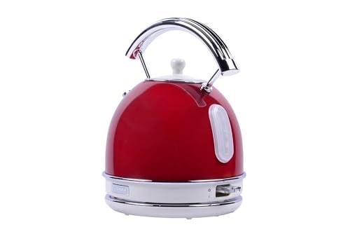 Berghoff GEM RETRO 1.7 Litre Kırmızı Yuvarlak Su Isıtıcısı (Kırmızı)