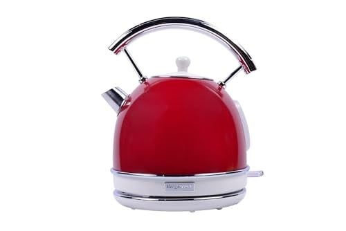 Berghoff GEM RETRO 1.7 Litre Kırmızı Yuvarlak Su Isıtıcısı (Kırmızı)