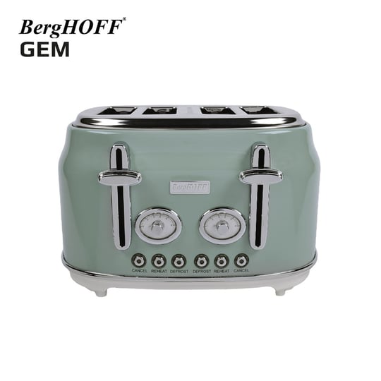 Berghoff Gem Retro Mint Yeşil Dört Dilim Ekmek Kızartma Makinesi