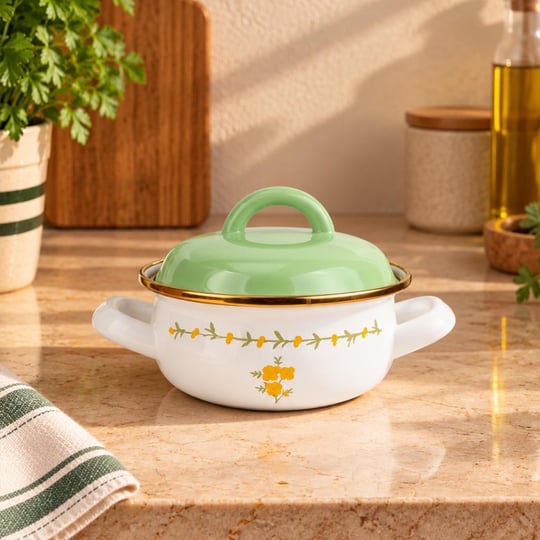 Bernardo Almera Emaye Mini Pot 12 Cm