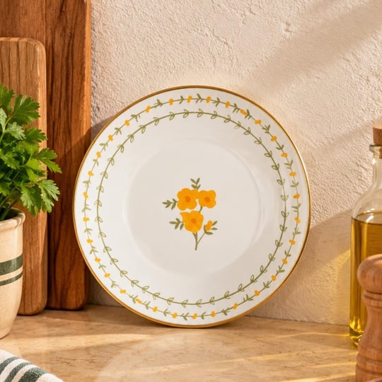 Bernardo Almera Emaye Servis Tabağı 21 Cm