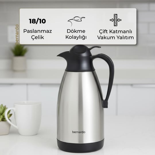 Bernardo Grandio Çelik Termos Inox 2 Litre
