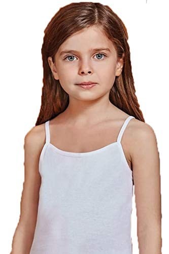 Berrak İç Giyim İp Askılı Kız Çocuk Penye Atlet 6Lı Paket 8-9 yaş Beyaz