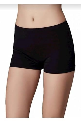 Berrak Kadın Boxer Şort, Siyah, M Beden, 6 Adet Set