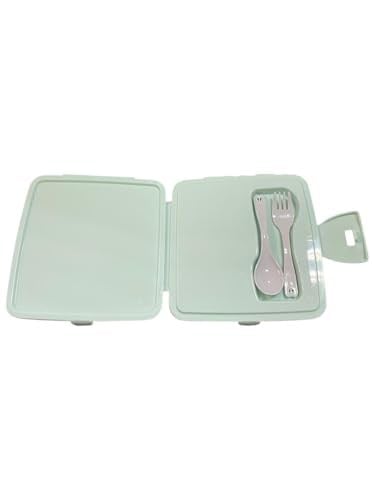 Beslenme Kutusu 4 Bölmeli Frozen Mint Yeşili Renk Kız Figürlü 1 Adet Yemek Saklama Kabı Beslenme Çantası