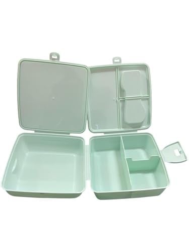 Beslenme Kutusu 4 Bölmeli Frozen Mint Yeşili Renk Kız Figürlü 1 Adet Yemek Saklama Kabı Beslenme Çantası