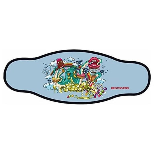 Best derinlik Kol saati kayışı maske neopren, çift Klasör, PopArt