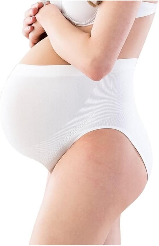 Bestin Kadın Beyaz Dikişsiz Hamile Toparlayıcı Slip Külot