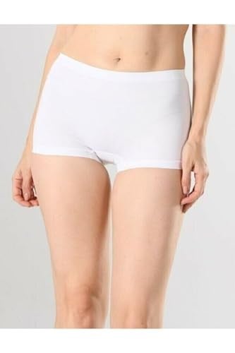 Bestin Kadın Beyaz Dikişsiz In Yapmaz Boxer Külot