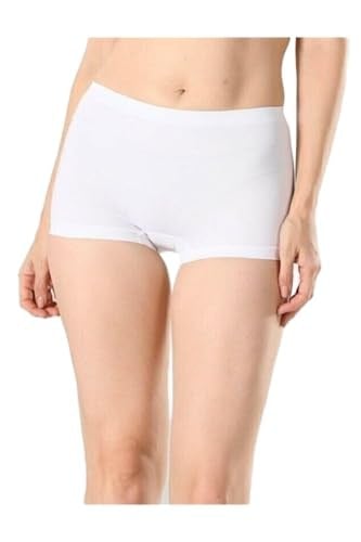 Bestin Kadın Beyaz Dikişsiz In Yapmaz Boxer Külot