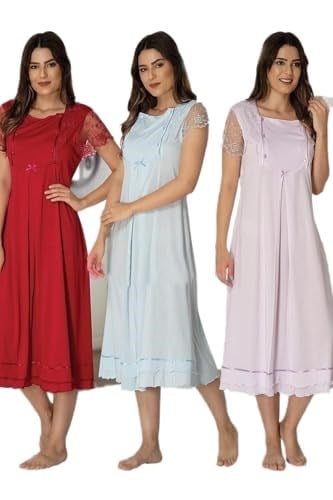 Bestin Kadın Mavi Hamile Lohusa Gecelik, XL, DS2052EF-86D0018319579