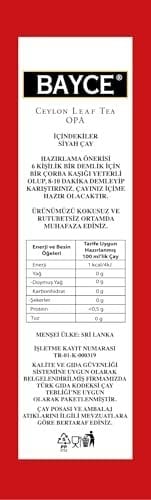 Beta Bayce Opa Siyah Çay 500 gr