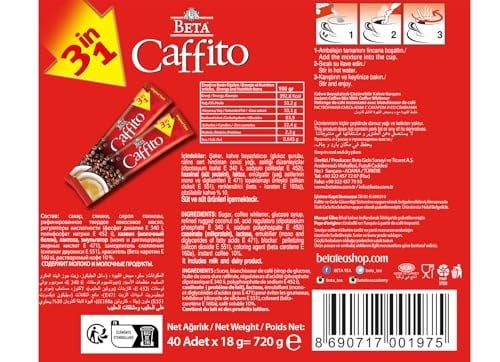 Beta Caffito 3 In 1 Classic Kutulu 40X18 Gr