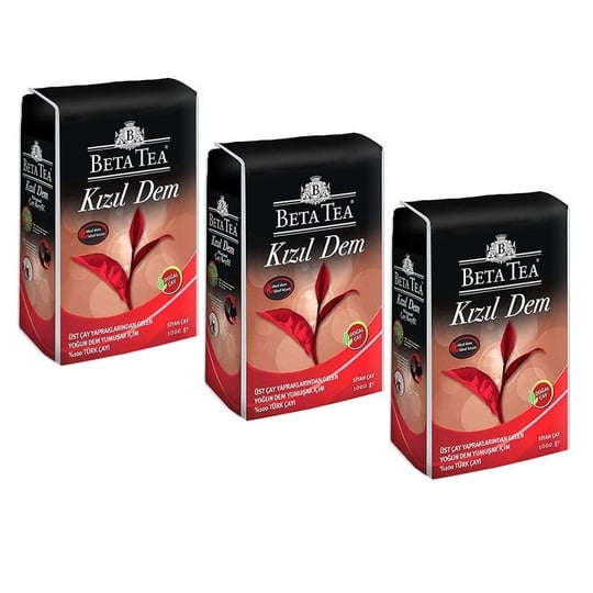 Beta Kızıl Dem Türk Çayı 1000 GR x 3 Adet