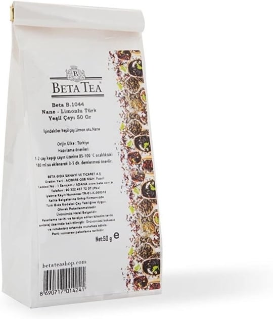 Beta Nane Limonlu Yeşil Çay 50gr - B.1044